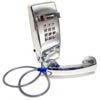Asimitel 2554 CP-A32 All-Chrome Touch-Tone Wall-Mount Telephone with Armored Cord