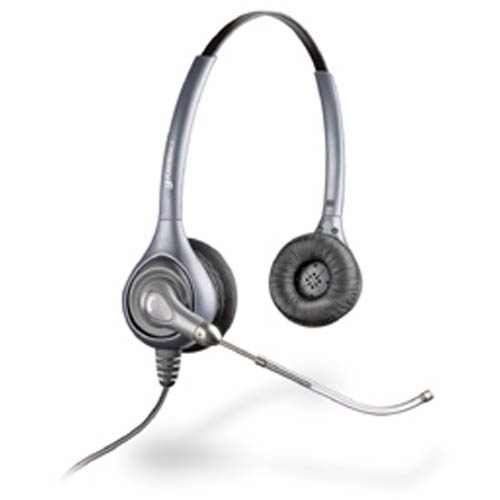 P361-U10P | Polaris Supra Plus SL Silver Binaural Voice Tube Headset | Plantronics | P361, 64391-03, 64391-04