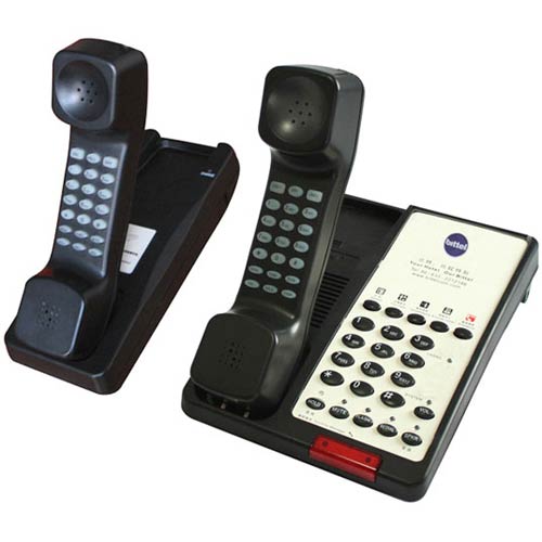 Bittel 38DCTS 2 5B Black 2-Line 1.9 GHz Dect Cordless Phone w/ 5 Guest Service Buttons and Speakerphone