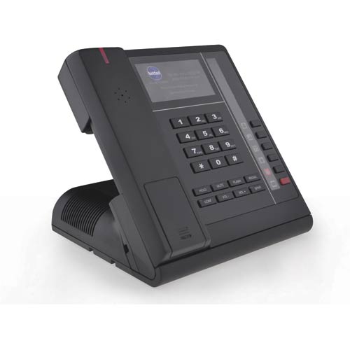 Bittel UNODSS 5B Black Cordless 1.9GHz DECT Single Line Hospitality Phone w/ 5 Guest Service Buttons and Speakerphone (Plastic Overlay)