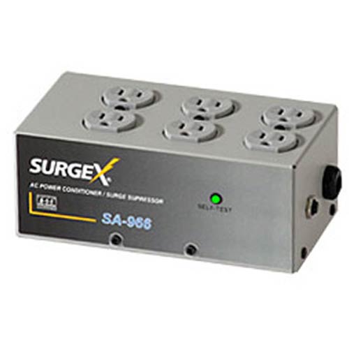 SurgeX SA966 6 Outlet 8 Amp Surge Protector and Power Conditioner