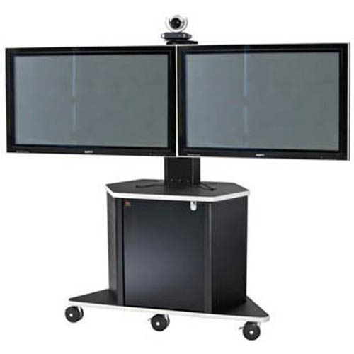 Video Furniture Int'l Package D - Dual Monitor Mount and  Monitor Cart for 32