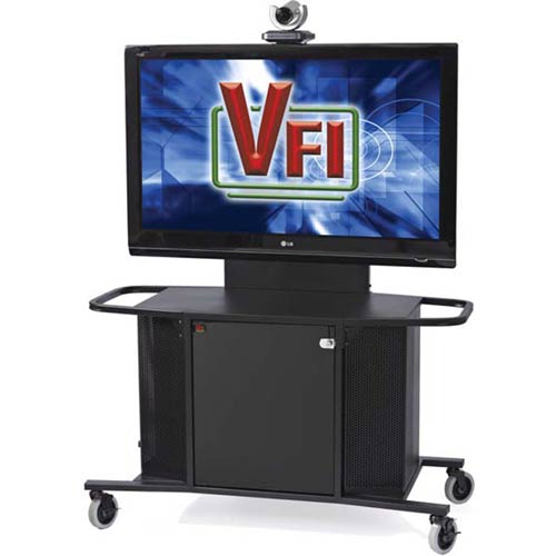 Video Furniture Int'l Package I Metal Monitor Cart and Single Monitor Mount for 40