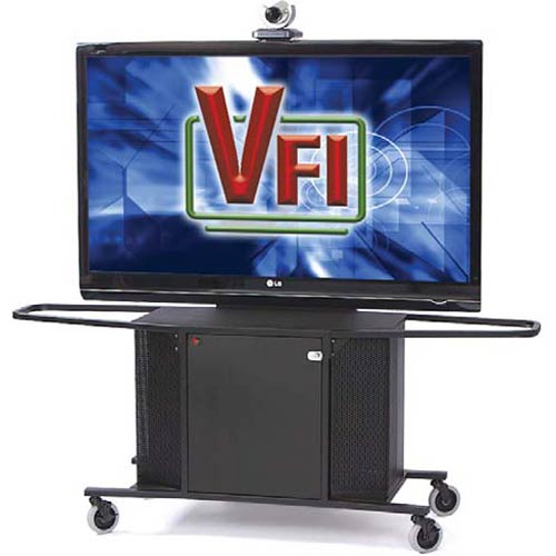 Video Furniture Int'l Package J Metal Monitor Cart and Single Monitor Mount for 58