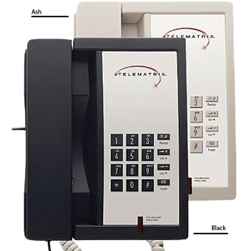 Telematrix 3300MWB A Single-Line Hospitality Phone - Ash