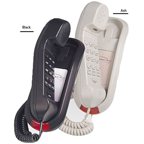 Telematrix Trimline1L A Single-Line Trimline Hospitality Phone - Ash