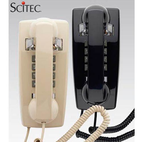 Scitec 2554W B Single-line Office Wall Phone Light - Black