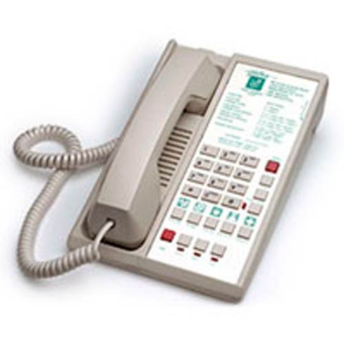 Teledex Diamond L2-5E B 2-line Hospitality Phone with 5 Guest Service Buttons - Black