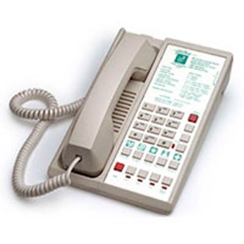 Diamond L2S-5E A | 2-line Hospitality Speakerphone with 5 Guest Service Buttons - Ash | Teledex | DIA67149, Diamond Series, Hospitality Phone, Guest Room Phone, Lobby Phone, Hotel Speakerphone, 2-line, 00G2100-005