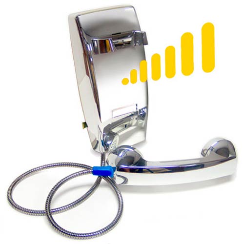 Asimitel 5501 CP-AD-A32 All-Chrome Auto-Dial Wall-Mount Telephone with Armored Cord