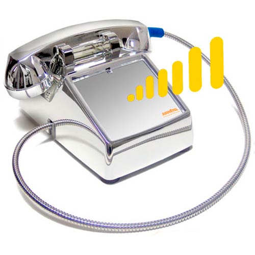Asimitel 5500 CP-AD-A32 All-Chrome Auto-Dial Desktop Telephone with Armored Cord