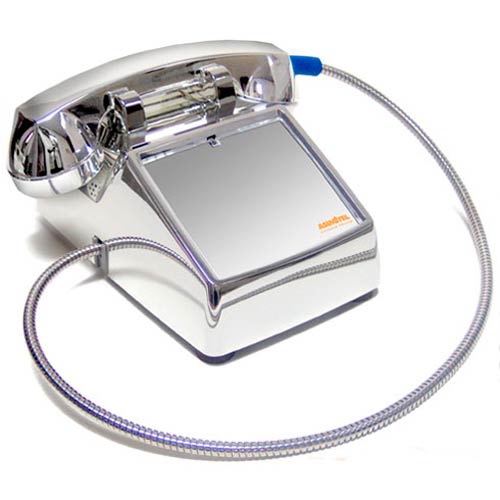 Asimitel 5500 CP-A32 All-Chrome No-Dial Desktop Telephone with Armored Cord