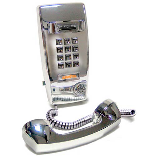 Asimitel 2554 CP All-Chrome Touch-Tone Wall-Mount Telephone