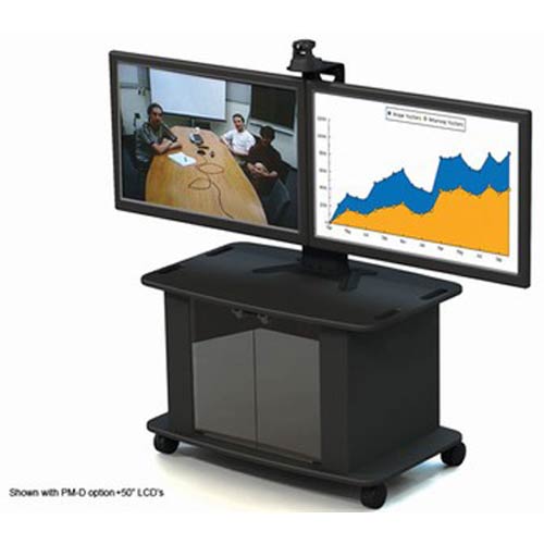 Video Furniture Int'l Package B - Dual Monitor Mount and Monitor Cart for 32