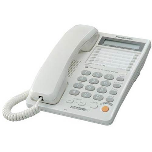 Panasonic single line phone with speaker phone and LCD in White