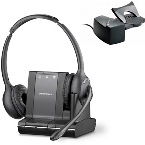 SAVI W720-M HL10 BUNDLE | Savi W720-M HL10 Bundle Wireless UC Headset for Lync | Plantronics | Lync Optimized Bluetooth and DECT Binaural Wireless Headset with HL10 Handset Lifter | W720M, 720M