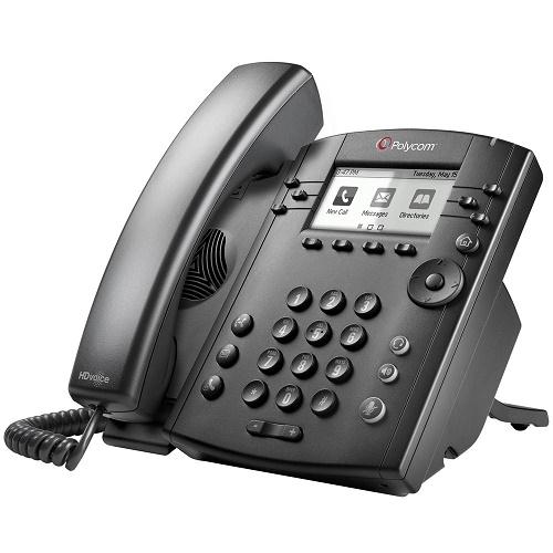 Polycom VVX 301 6-Line Desktop Phone w/Pwr