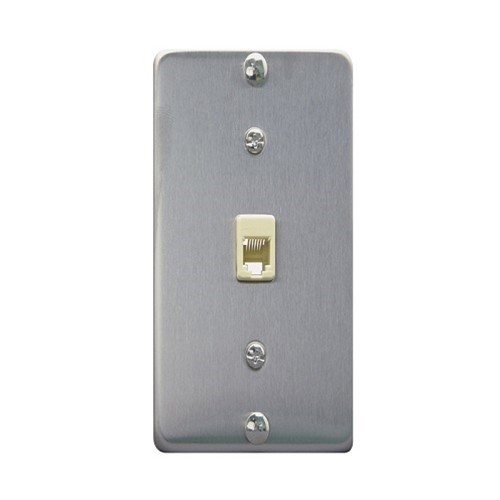 ICC Wall Phone Plate - 6P6C, Stainless Steel