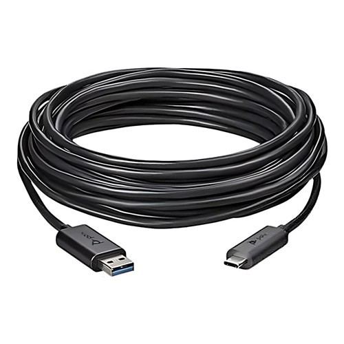 HP Poly 10M active optical USB 3.1 cable, Type A to C. Slim type C connector shell