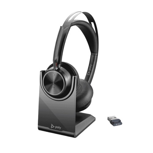 HP Poly Voyager Focus 2, With Charging Stand, Teams, USB-A