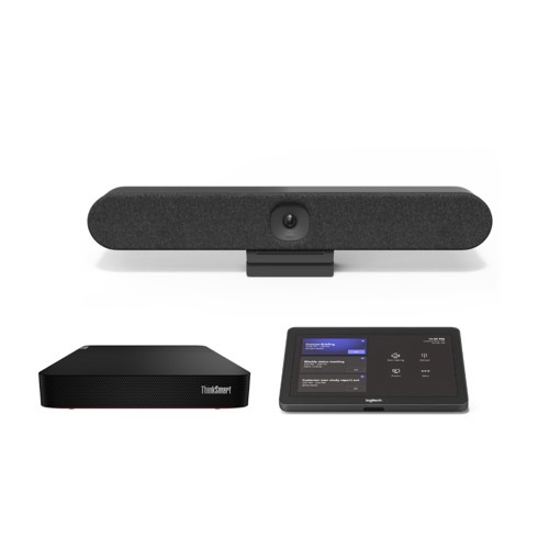 Logitech Rally Bar Huddle, Teams on Windows, Lenovo ThinkSmart Core + Tap Bundle