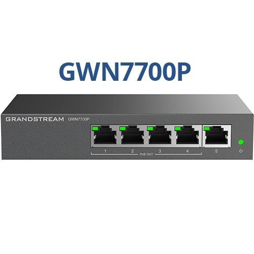 Grandstream Layer 2 Unmanaged PoE Switch, 5 x GigE (4 x PoE), Metal Case