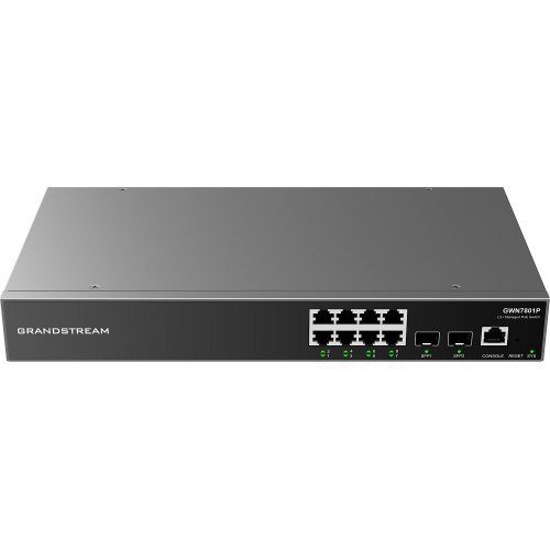 Grandstream Enterprise Layer 2+ Managed Network Switch, 8 x GigE, 2 x SFP