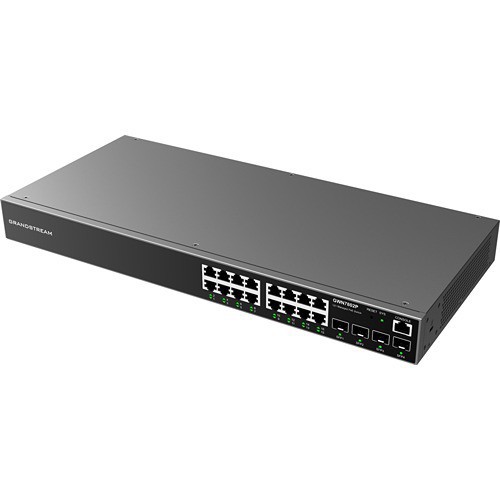 Grandstream Enterprise Layer 2+ Managed  PoE Network Switch, 16 x GigE, 4 x SFP