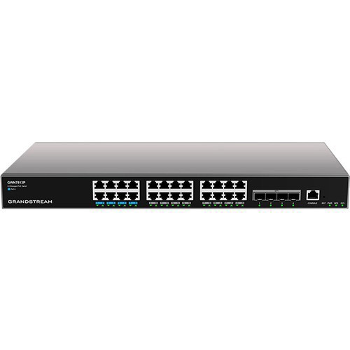 Grandstream Enterprise Layer 3 Managed PoE Network Switch, 24 x GigE, 4 x SFP+
